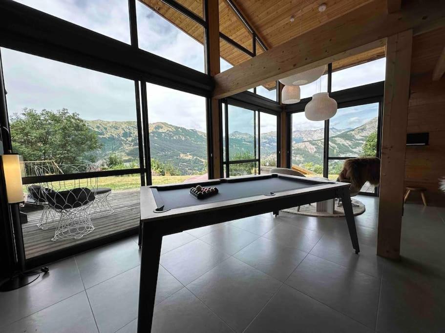 Chalet D'Architecte Avec Vue Panoramique Allos Buitenkant foto