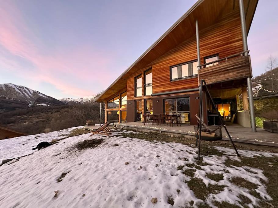 Chalet D'Architecte Avec Vue Panoramique Allos Buitenkant foto
