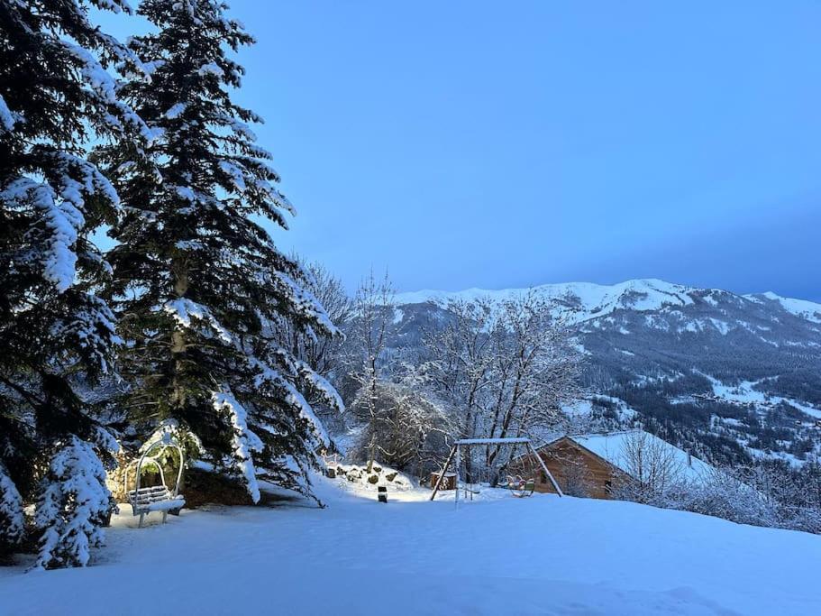 Chalet D'Architecte Avec Vue Panoramique Allos Buitenkant foto