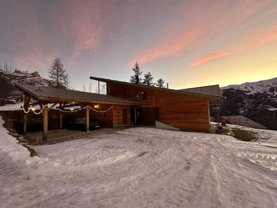 Chalet D'Architecte Avec Vue Panoramique Allos Buitenkant foto