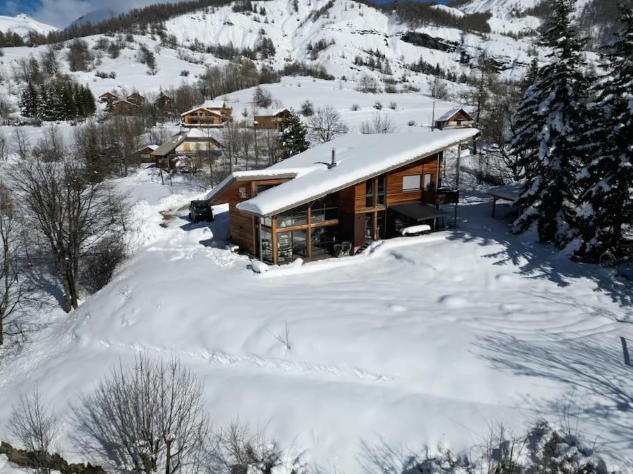 Chalet D'Architecte Avec Vue Panoramique Allos Buitenkant foto