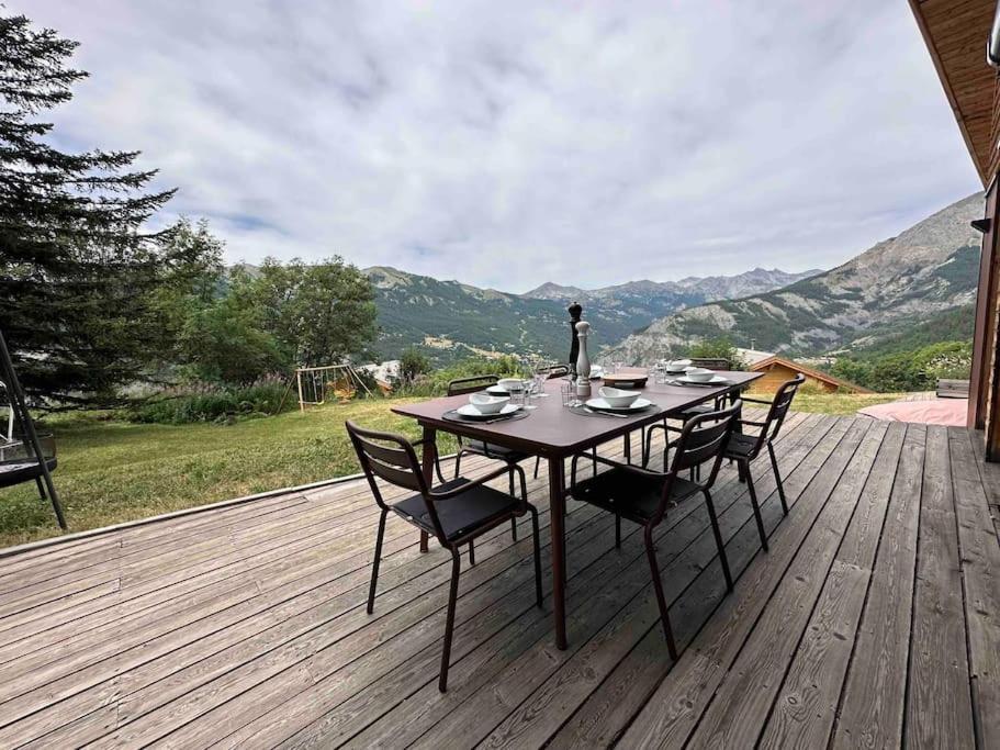 Chalet D'Architecte Avec Vue Panoramique Allos Buitenkant foto