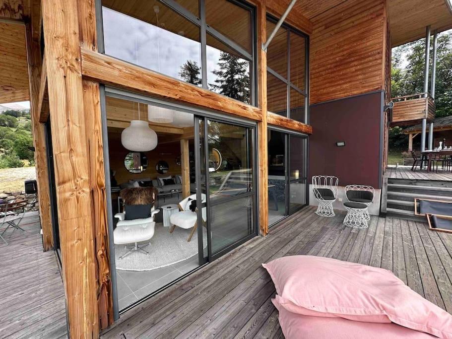 Chalet D'Architecte Avec Vue Panoramique Allos Buitenkant foto